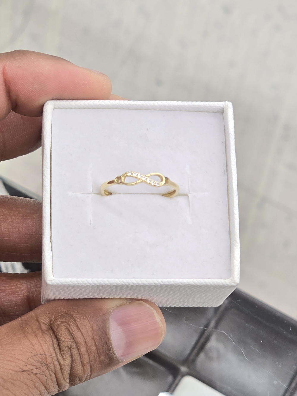 14k Real Gold Infinity Ring For Women